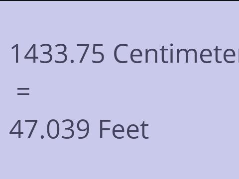 1433.75 CM TO FEET