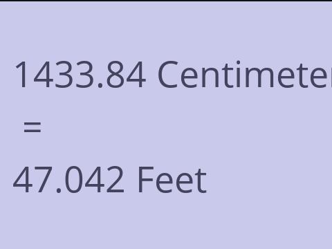 1433.84 CM TO FEET