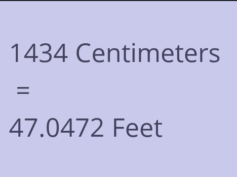 1434 CM TO FEET