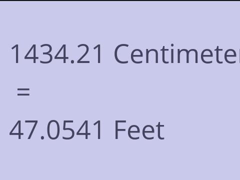 1434.21 CM TO FEET