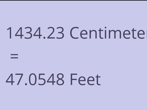 1434.23 CM TO FEET