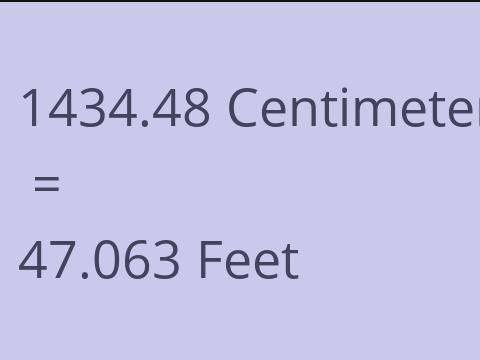 1434.48 CM TO FEET