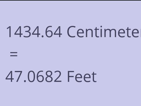 1434.64 CM TO FEET