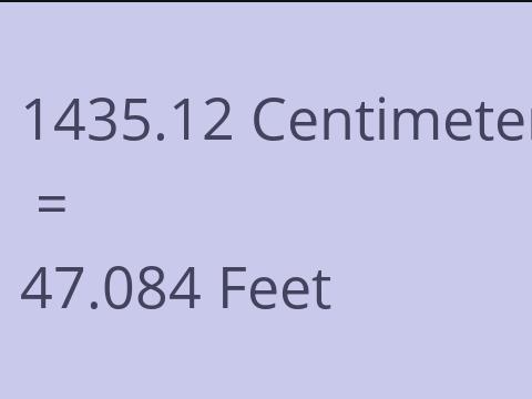 1435.12 CM TO FEET