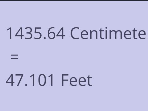 1435.64 CM TO FEET