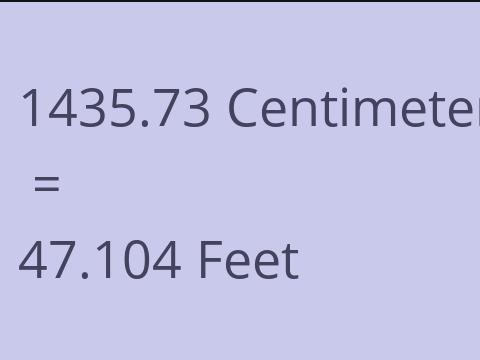 1435.73 CM TO FEET