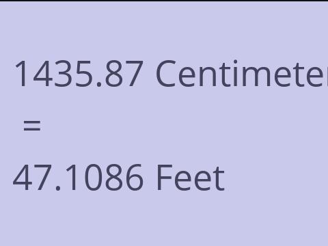 1435.87 CM TO FEET