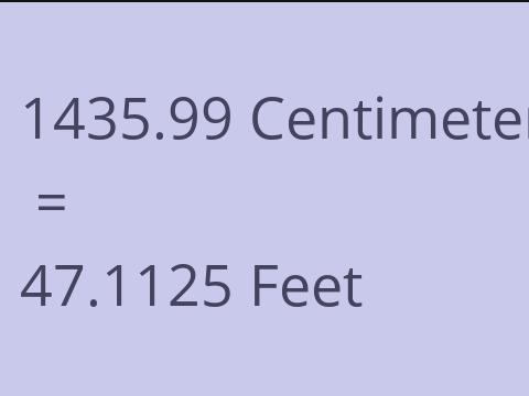 1435.99 CM TO FEET