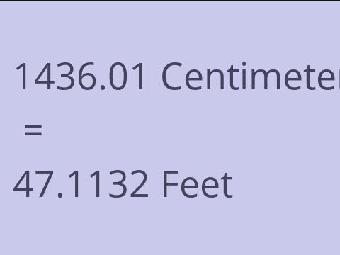 1436.01 CM TO FEET