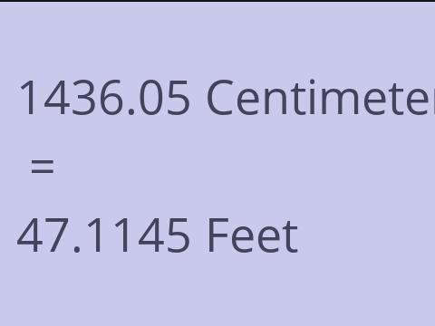 1436.05 CM TO FEET