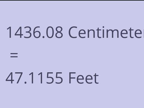 1436.08 CM TO FEET