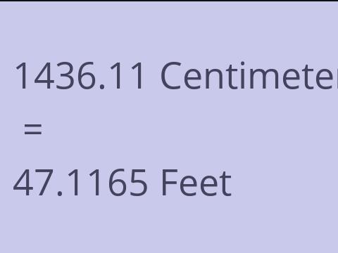 1436.11 CM TO FEET