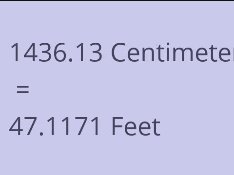 1436.13 CM TO FEET