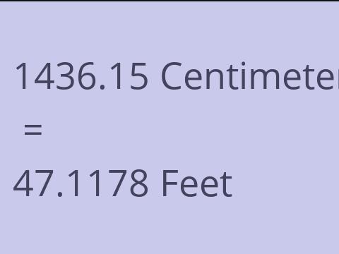 1436.15 CM TO FEET