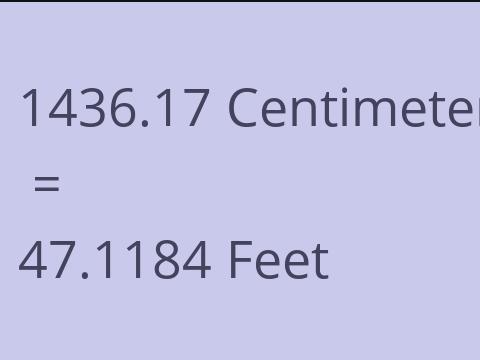 1436.17 CM TO FEET