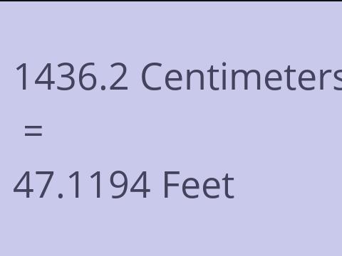 1436.2 CM TO FEET