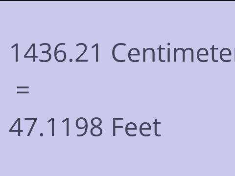 1436.21 CM TO FEET