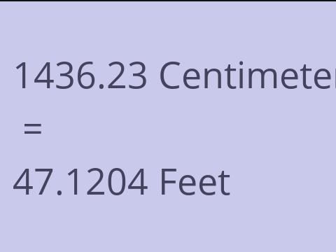 1436.23 CM TO FEET