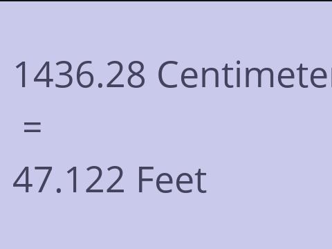 1436.28 CM TO FEET