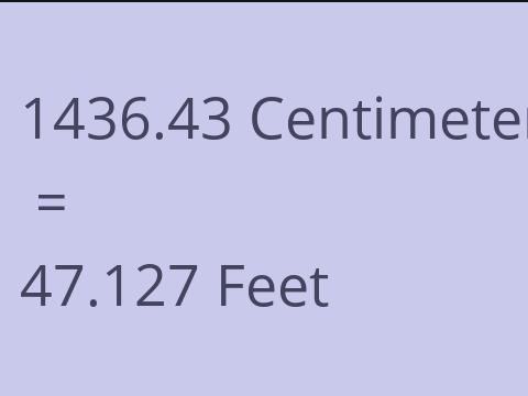 1436.43 CM TO FEET