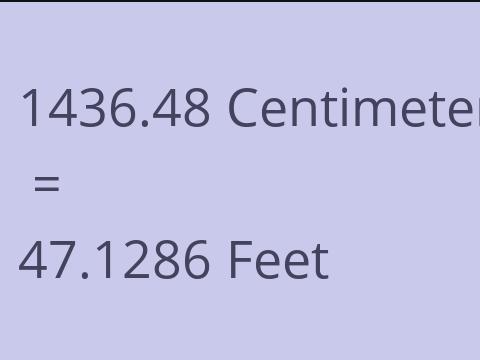 1436.48 CM TO FEET