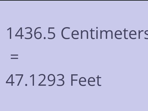 1436.5 CM TO FEET