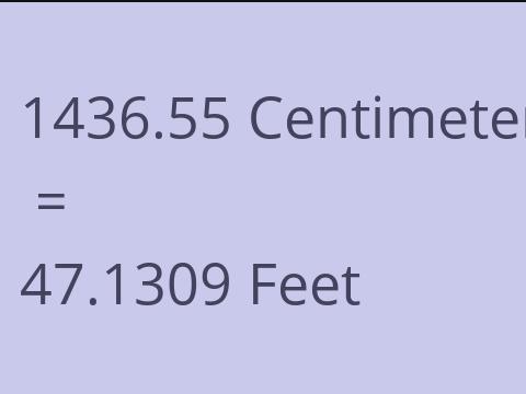 1436.55 CM TO FEET