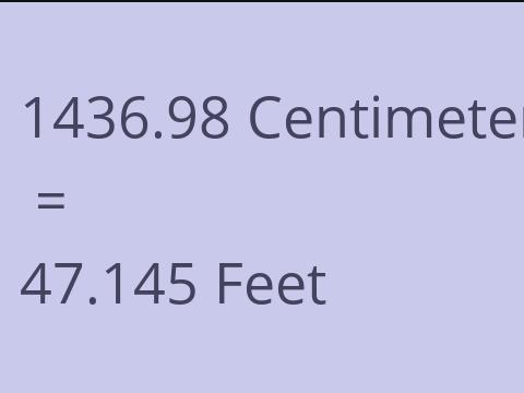 1436.98 CM TO FEET