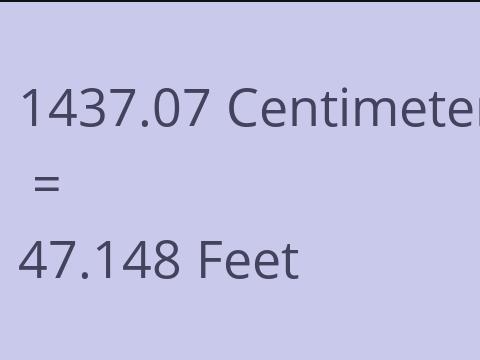 1437.07 CM TO FEET