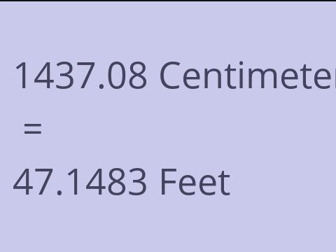 1437.08 CM TO FEET