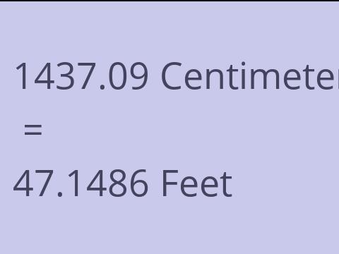 1437.09 CM TO FEET