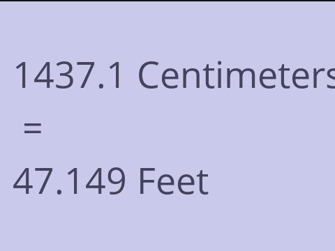 1437.1 CM TO FEET