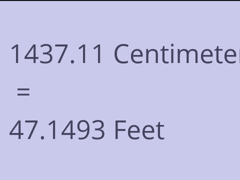 1437.11 CM TO FEET