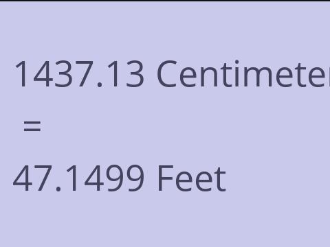 1437.13 CM TO FEET