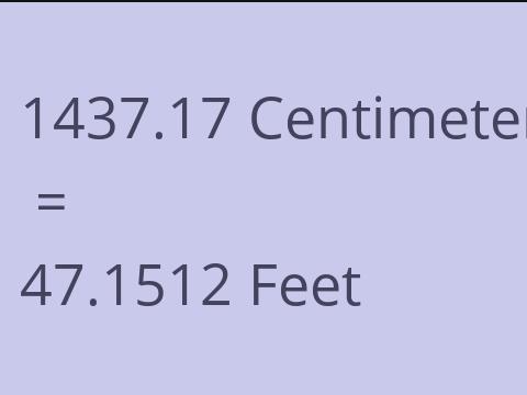 1437.17 CM TO FEET