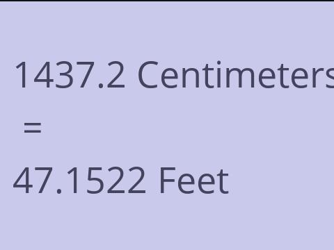 1437.2 CM TO FEET