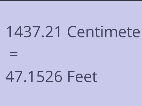 1437.21 CM TO FEET