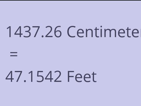 1437.26 CM TO FEET