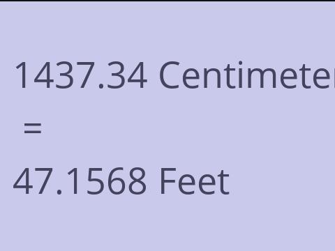 1437.34 CM TO FEET