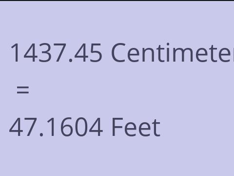 1437.45 CM TO FEET