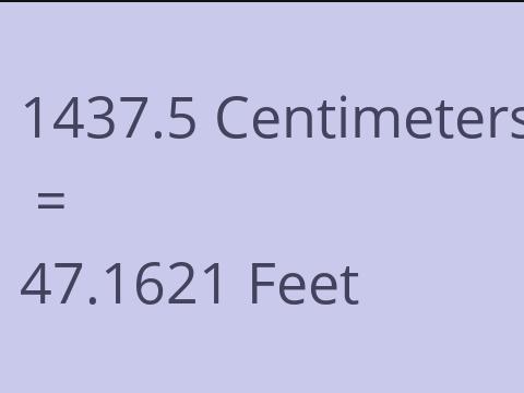 1437.5 CM TO FEET