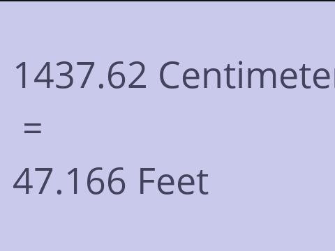 1437.62 CM TO FEET