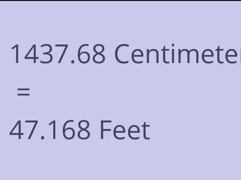 1437.68 CM TO FEET