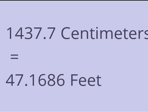 1437.7 CM TO FEET