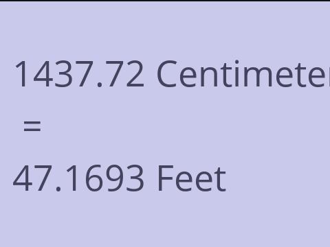 1437.72 CM TO FEET