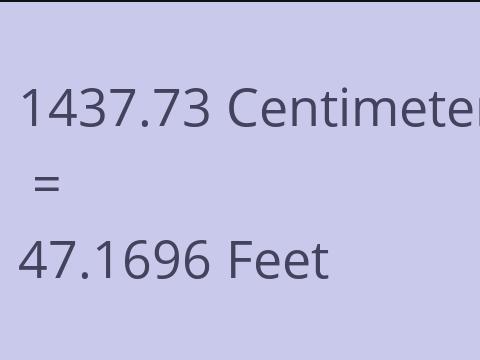 1437.73 CM TO FEET