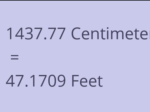 1437.77 CM TO FEET