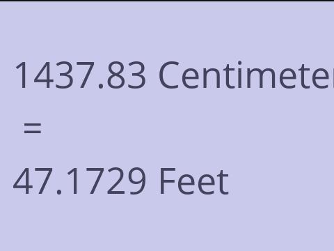 1437.83 CM TO FEET