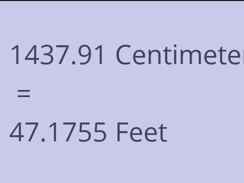 1437.91 CM TO FEET