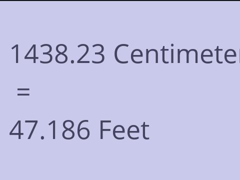 1438.23 CM TO FEET